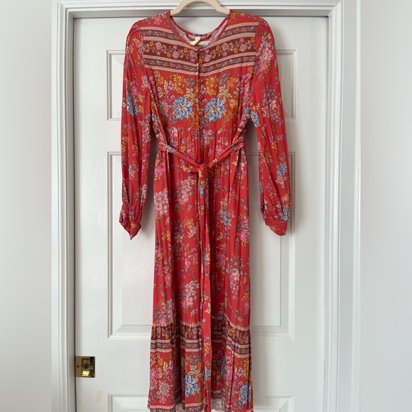 Spell Red Floral Maxi Dress - Picture 7 of 12